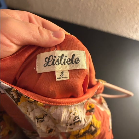 Listicle Floral Print Maxi Dress Flowy Lightweight Fall Layering Cottagecore - Picture 7 of 7